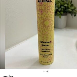 amika Velveteen Dream Smoothing Conditioner - Yellow with Pink Accents